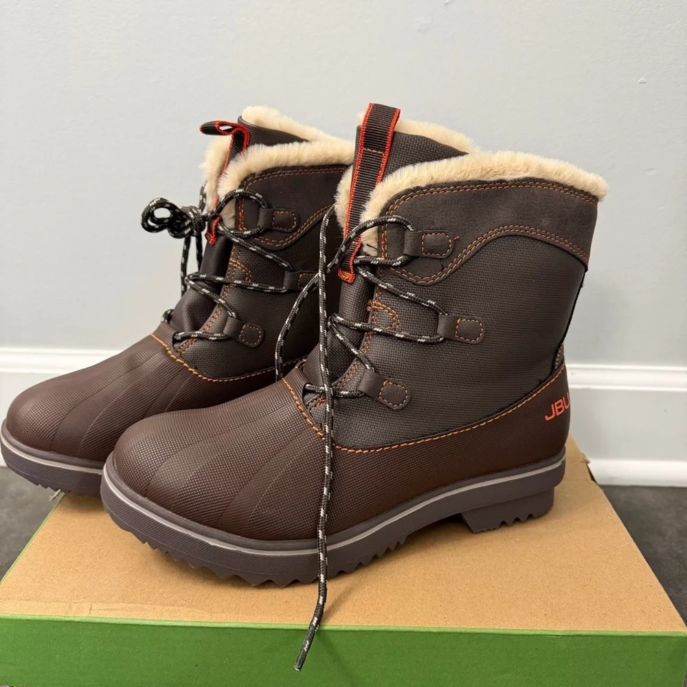 JBU Women's Brisky Brown All Weather Boots Size 8 NEW
